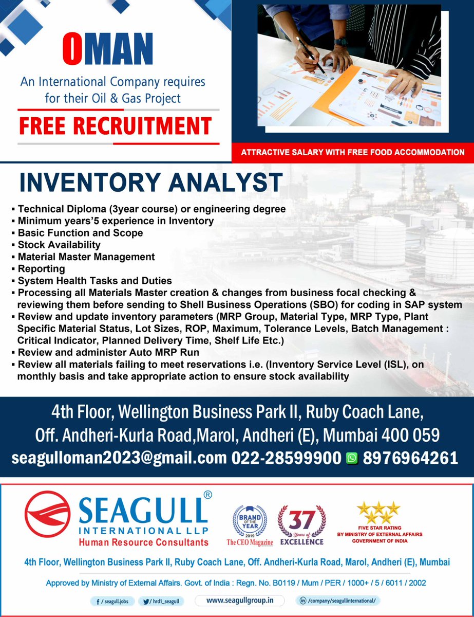 hrd1_seagull's tweet photo. OMAN Jobs
FREE RECRUITMENT
.
.
.

#omanjobs #gulfjobs #gulfjobse #inventoryanalysis #mumbaijobs https://t.co/XApPk4x7x2
