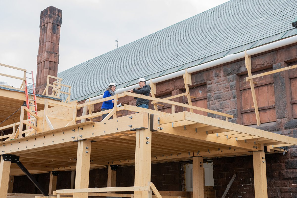 VTForestSummit's tweet photo. Mass timber comes to Vermont! We talked to Woodworks, @FairbanksMuseum Charlie Levesque, and architect Megan Nedzinski about the future and potential of mass timber in the region. https://t.co/YQnMPYt2Q0 #ThinkVT #ThisisVT #Vermont #MassTimber https://t.co/gXNqJzfKjz