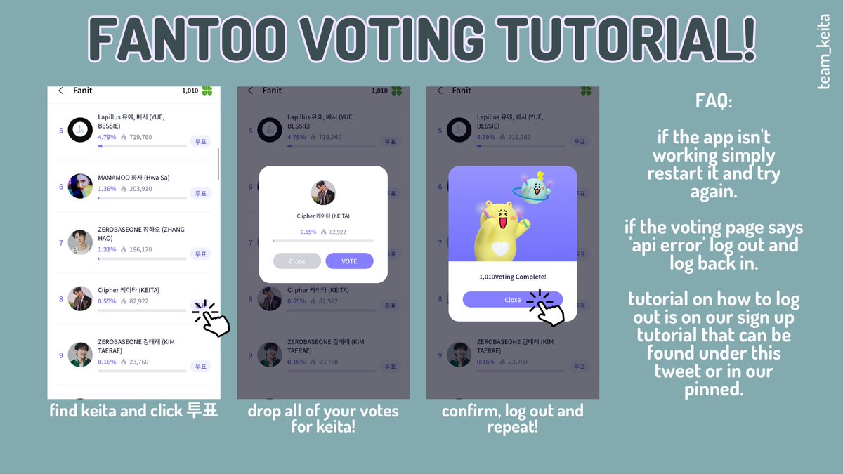 TEAM_KEITA's tweet photo. POCKEITAS!!

we can now vote for keita in the july birthday poll on fantoo! he needs to be top 5 to win an ad at yeouido seoul marina! lets try our best!

sign up tutorial can be found in the reply!

voting tutorial: https://t.co/9UwXiKR3qO