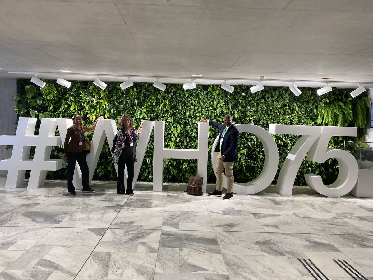ConnellDr's tweet photo. Celebrating #WHO75 at #WHA and heading across to @UN for this afternoon’s NCD agenda. #ActOnNCD @HealthCaribbean @ncdalliance https://t.co/LTByGWWJFo