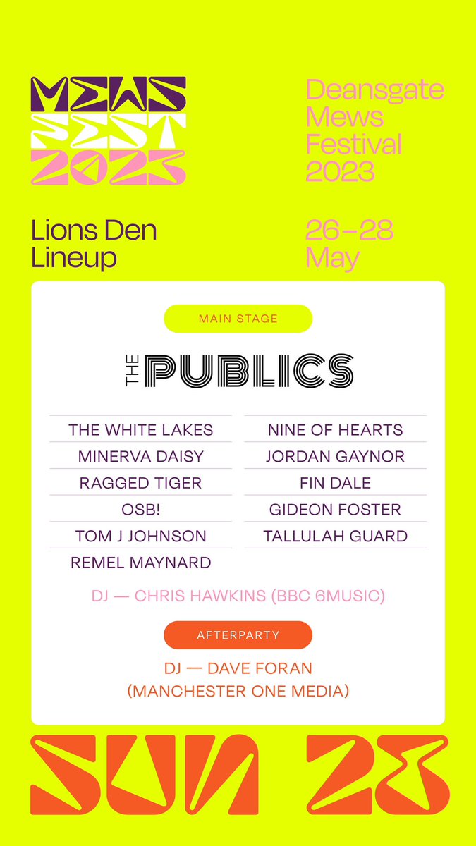 RebelRiotRec's tweet photo. This weekend we see an incredible lineup of acts playing at the  Deansgate Mews festival in Manchester 

On Sunday, come down to the Main Stage to see Minervadaisy alongside The Publics , Chris Hawkins DJ , Ragged Tiger and more! https://t.co/HXmO4Xt8vu