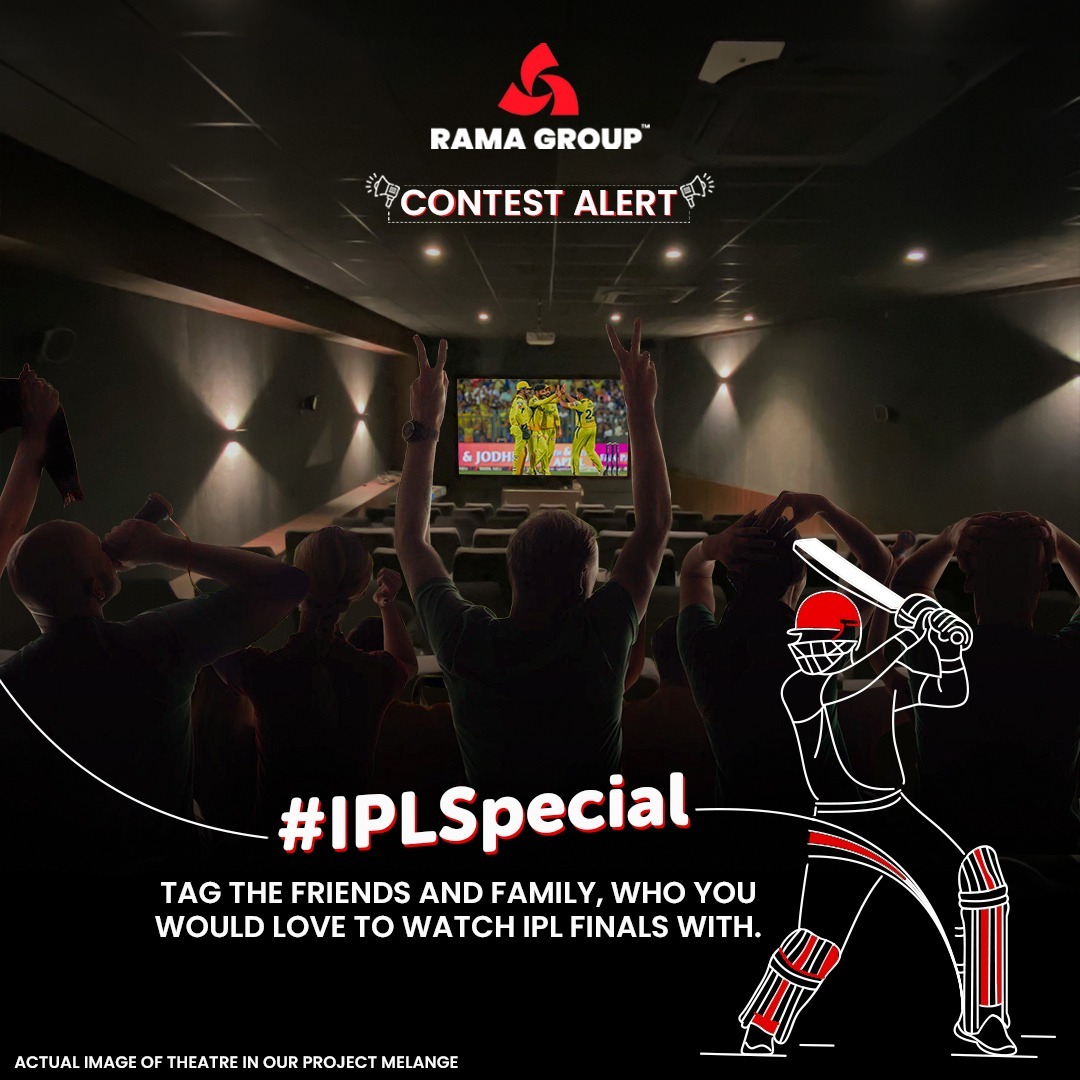 Coming Sunday is an important one- the IPL finals Sunday. Excited to watch the game with your family and friends?
Tag your cricket buddies that you’d be watching the IPL finals with and win an Amazon Voucher.

#IPLSpecial #Contest #ContestAlert #ContestIndia #RamaGroup