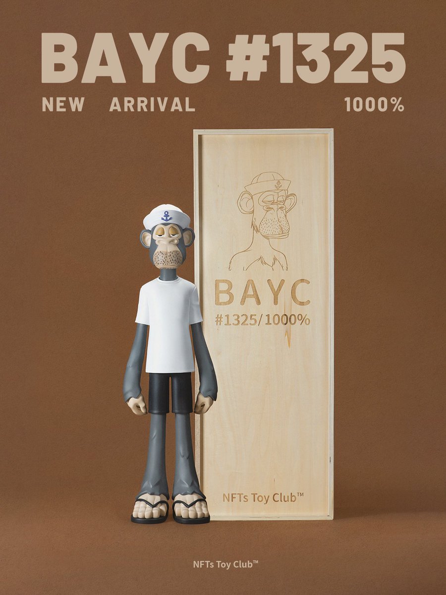 NFTsToyClub's tweet photo. 喜不喜欢姐姐的大猴子🐵
BAYC#13251000% 75CM的大猴子
发售日锁定5月26日
全球限量300体，提前pick
🛒小红书app🔍nftstoyclub即可抢购
或私信咨询更多哟
@yugalabs @boredapeyachtclub 
#bayc #nft #web3 #arist #art #arttoy #popart #opensea #artwork #boredapekennelclub #boredape #nftart #nfts https://t.co/D0sCuF4gJH