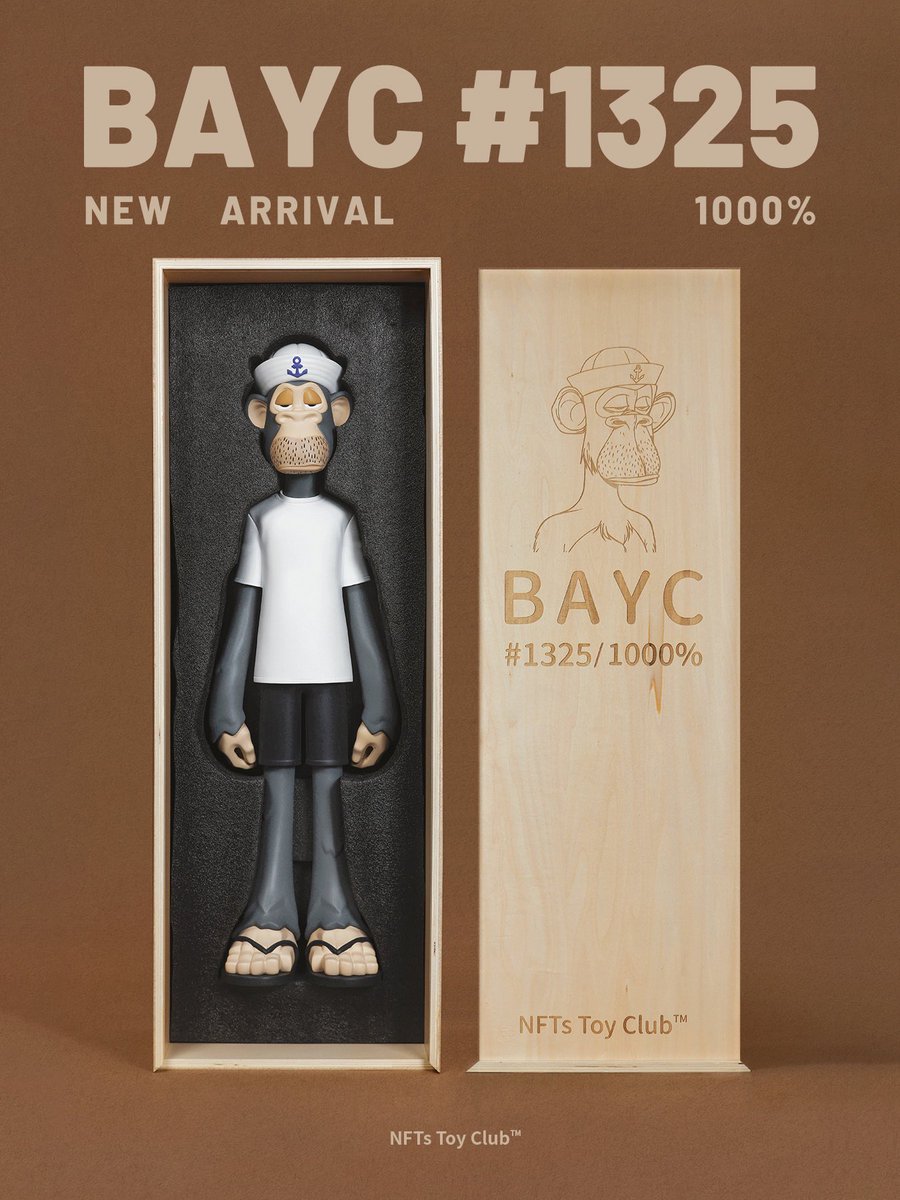 NFTsToyClub's tweet photo. 喜不喜欢姐姐的大猴子🐵
BAYC#13251000% 75CM的大猴子
发售日锁定5月26日
全球限量300体，提前pick
🛒小红书app🔍nftstoyclub即可抢购
或私信咨询更多哟
@yugalabs @boredapeyachtclub 
#bayc #nft #web3 #arist #art #arttoy #popart #opensea #artwork #boredapekennelclub #boredape #nftart #nfts https://t.co/D0sCuF4gJH