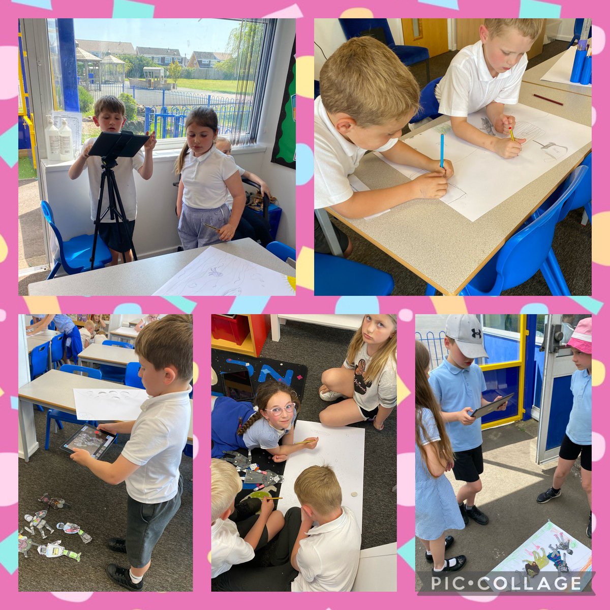 gwaunmeisgyn's tweet photo. Dosbarth Pinc have been experimenting with stop motion animation this afternoon in preparation for our Lights, Camera, Action landing project 🎥 #creativecariad Da iawn pawb 👏🏼 https://t.co/eToG6uqDOI