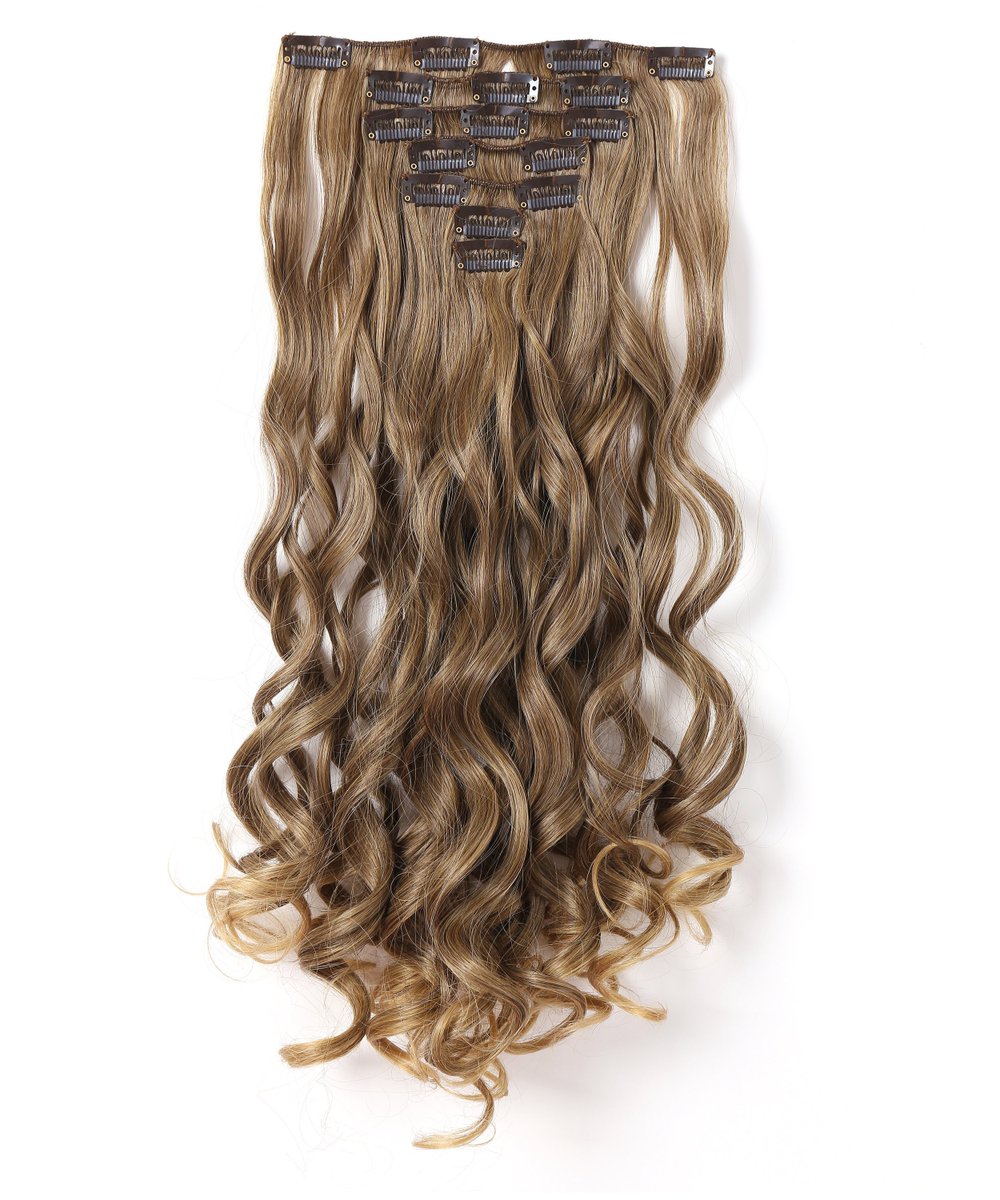 Excited to share the latest addition to my #etsy shop: 20' Curly Clip in Hair Extensions - Full Head 7 pcs Synthetic Hair Pieces （R1416T#） etsy.me/43lf1Az #hairextensions #clipinextensions #curlyhair #cosplay #wig #clipinhair #heatresistant #hairweave #hairpiec