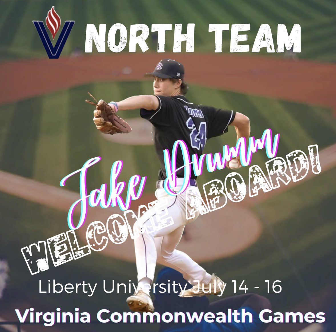 Jake Drumm <a href="/JakeDrumm9/">Jake Drumm</a> has been lights out for <a href="/BraddockBall/">Lake Braddock Baseball</a> this season. Excited to have him on the mound at the Commonwealth games!