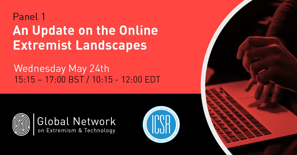🚨Starting at 15:15 BST🚨 Panel 1 chaired by <a href="/GIFCT_official/">Global Internet Forum to Counter Terrorism (GIFCT)</a>'s <a href="/ErinSaltman/">Erin Saltman, PhD</a> provides an update on the online extremist landscape with <a href="/mattkriner/">Matthew Kriner</a> (<a href="/TheARConsortium/">Accelerationism Research Consortium</a>), <a href="/hannah1_rose/">Hannah Rose</a> (<a href="/ICSR_Centre/">ICSR</a>), <a href="/malikacoexist54/">Μ (Μέλι) 🪬</a> (@PERIL_AU), and <a href="/KabirTaneja/">Kabir Taneja</a> (<a href="/orfonline/">ORF</a>).