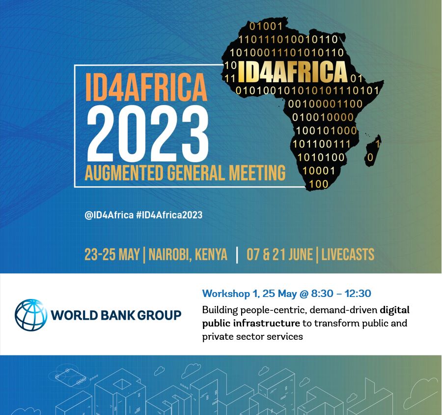 World Bank Digital (@wbg_digital) on Twitter photo Coming to <a href="/ID4Africa/">ID4Africa</a> in #Kenya ๐ฐ๐ช this week? Join our workshop to learn about digital public infrastructure & tools to build impactful #DPI by:
๐ Designing for peopleโs needs
โ๏ธ Developing govt & private sector use cases
โ๏ธ Overcoming silos
wrld.bg/p8sO50OvpWc #id4d #g2px Coming to <a href="/ID4Africa/">ID4Africa</a> in #Kenya ๐ฐ๐ช this week? Join our workshop to learn about digital public infrastructure & tools to build impactful #DPI by:
๐ Designing for peopleโs needs
โ๏ธ Developing govt & private sector use cases
โ๏ธ Overcoming silos
wrld.bg/p8sO50OvpWc #id4d #g2px