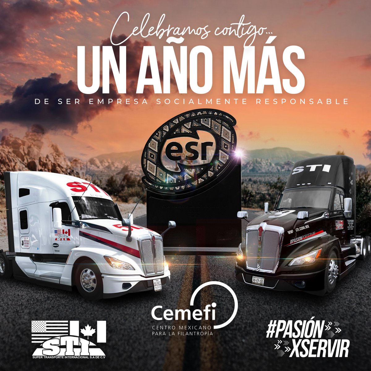 #STIMéxico celebra un año más de ser distinguida como #EmpresaSocialmenteResponsable en esta ocasión por cuarto año.
A través de esta distinción STI reafirma su compromiso de mejores prácticas a beneficio del medio ambiente, la sociedad y el capital humano.
#PasiónPorServir #STI