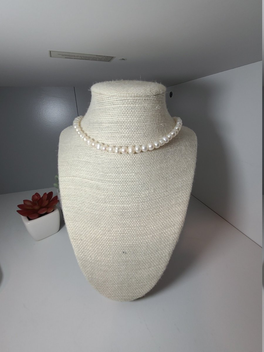 Excited to share the latest addition to my #etsy shop: Freshwater Pearl Choker etsy.me/42jZHU5 #round #pearl #unisexadults #gemstone #lobsterclaw #freshwaterpearl #pearlchoker #pearlnecklace #love2jewelry