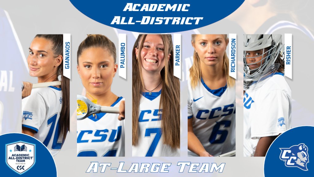 📚Smart! 
Congratulations to 5⃣ <a href="/CCSUWLAX/">CCSUWLAX</a> #StudentAthletes on being named to the <a href="/CollSportsComm/">College Sports Communicators</a> Academic All-District At-Large Team

Read: tinyurl.com/4uau3k5s

#GoBlueDevils | #NECWLAX