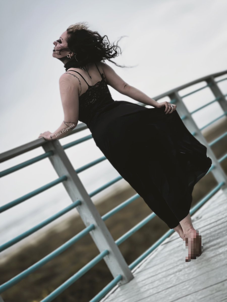 We took these super spur of the moment so I feel they just capture me and my element and I love that.. storm rolling in, feeling the ocean winds in my nightgown lol. My happy place🖤🌊🖤