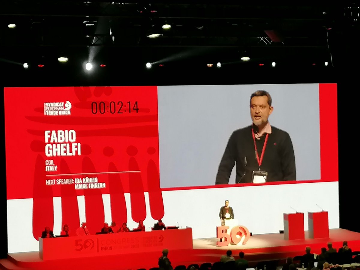 SarahnkingSk's tweet image. Values are like stars ✨ in the night that guide the trade union movement @FabioGhelfi5 speaking in support of @etuc_ces Charter of Values #ETUC50