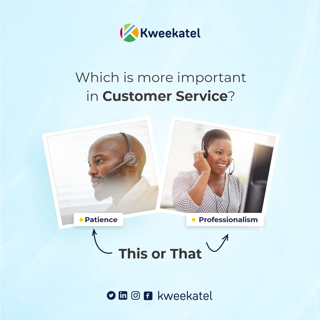 kweekatel's tweet photo. Which of these do you consider most important for customer service agents?
Lets us know in the comments.
#Kweekatel #kweekgist #kweekgames #customerservice #supportagents #kweekagents #customerexperience https://t.co/jJz6k0Pwcp