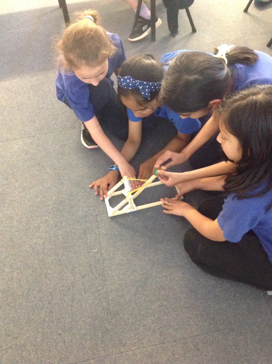 Catapults have been successfully tested! We needed to make a few repairs to fix joins that could not quite take the strain, but overall some brilliant constructions! #gbs4dt