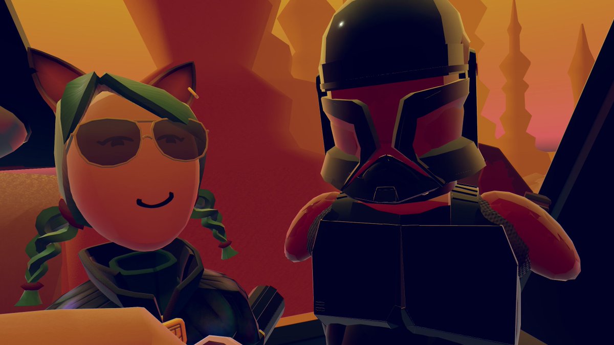 TarapeuticVR's tweet photo. Joined a pretty cool event yesterday - it was like a Star Wars military! The lighting was pretty epic ๐ #recroom #recroomphotos #recroommilitary #recroomevent #vr #vrgame #starwars https://t.co/YskGnIslzK