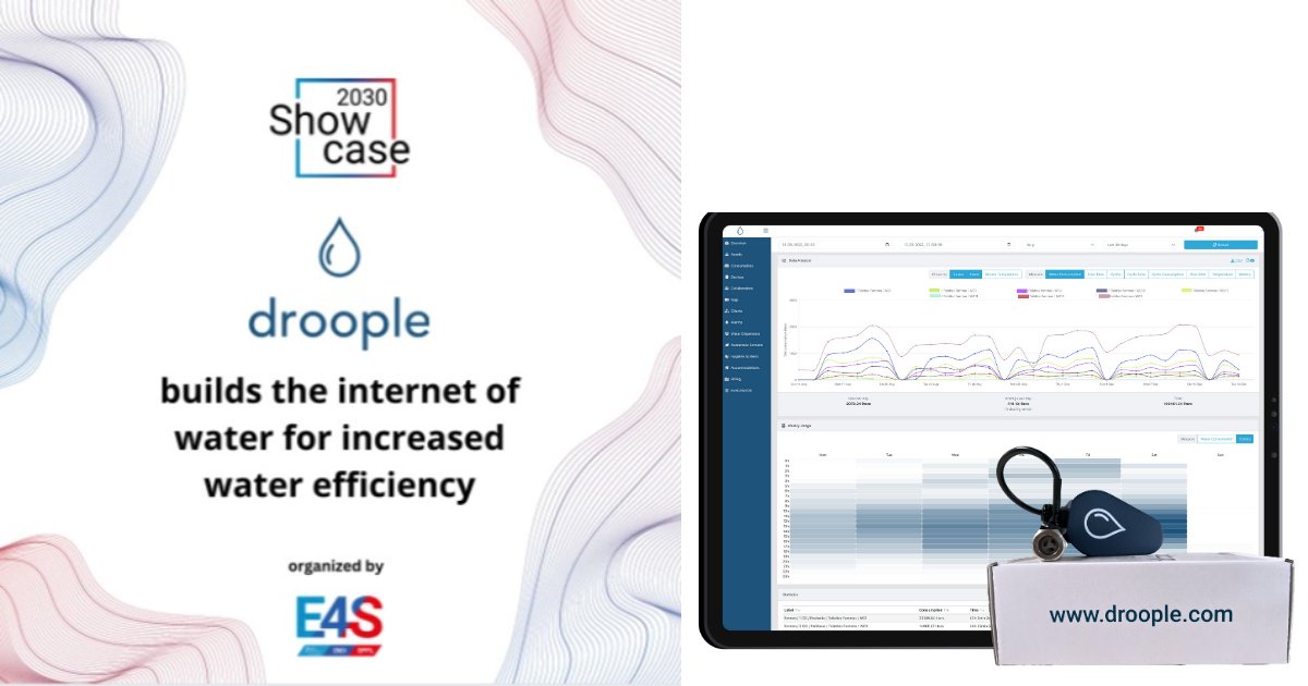 Strengthen your sustainable brain 🧠 and get inspired for #netzero at #Showcase2030 D-7!

Visit and learn how @Droople_Official #AI #IoT 💧 contributes to climate action. @swisstech_epfl <a href="/E4STech4Impact/">E4S Tech4Impact</a> 

🗓️ 31 May, 9am-6pm
📍 Lausanne
🔗 showcase2030.ch