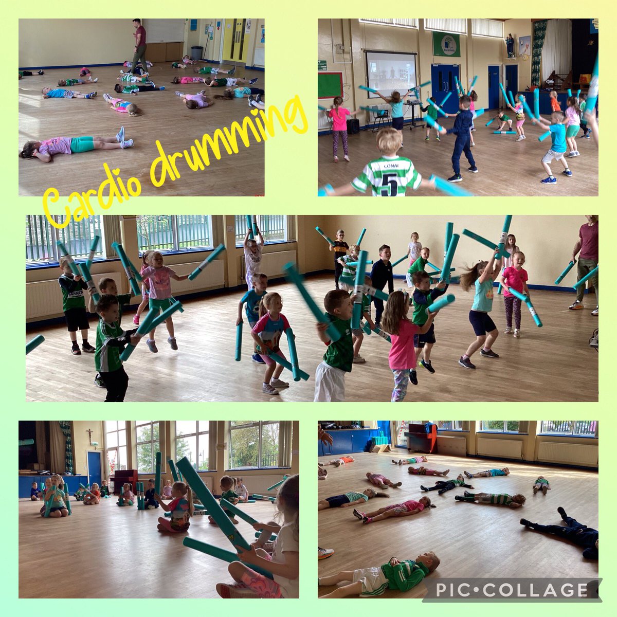 sppsaghagallon's tweet photo. @coreni_corekids The perfect start to our Wellbeing Day with some cardio drumming and some ‘rock, paper scissors’ with a difference!! @abcb_council @InfoCcms @Tesco https://t.co/pIhIx8mzEL