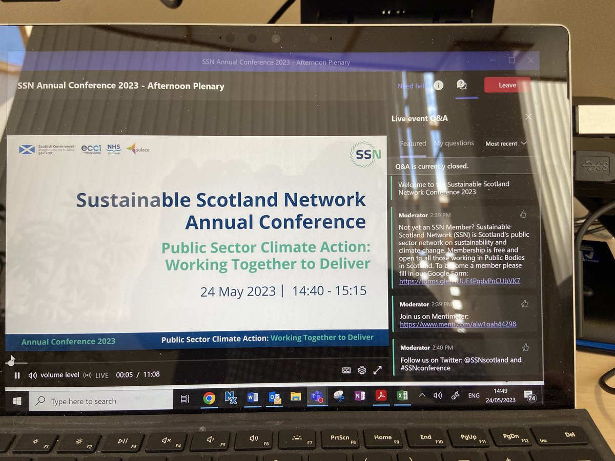 Thoroughly enjoyable and encouraging <a href="/SSNscotland/">SSN</a> #ssnconference today. So much action, seen and unseen, towards tackling the climate/nature crises. Much yet to do across the public sector.