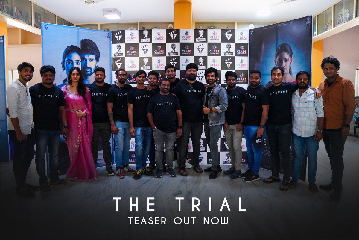 TTTheFilm's tweet photo. The Team of #TheTrial
clicks from the grand #TheTrial Teaser Event.

Starring @ImSpandanaa @ACTOR_YUGRAM @Saikrishnavams1 @sakhi_uttada @UPulime

Directed by @GanniRaam 

#SSFilms #CommonManProductions
@Satishvarm70129  @naiduksv @Saikumardop @sarva_vasudevan @Srikanthedit23 https://t.co/hSKizATbHS