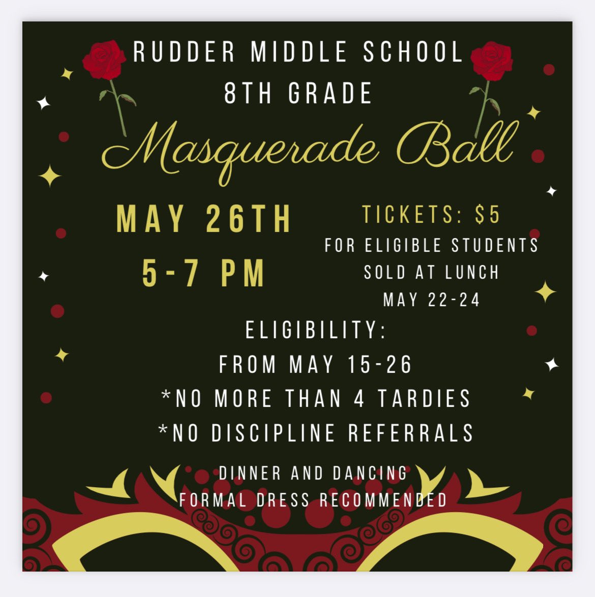 Today is the last day to purchase tickets to the 8th grade dance. Looking forward to a great evening! #NISD #RangersLEAD