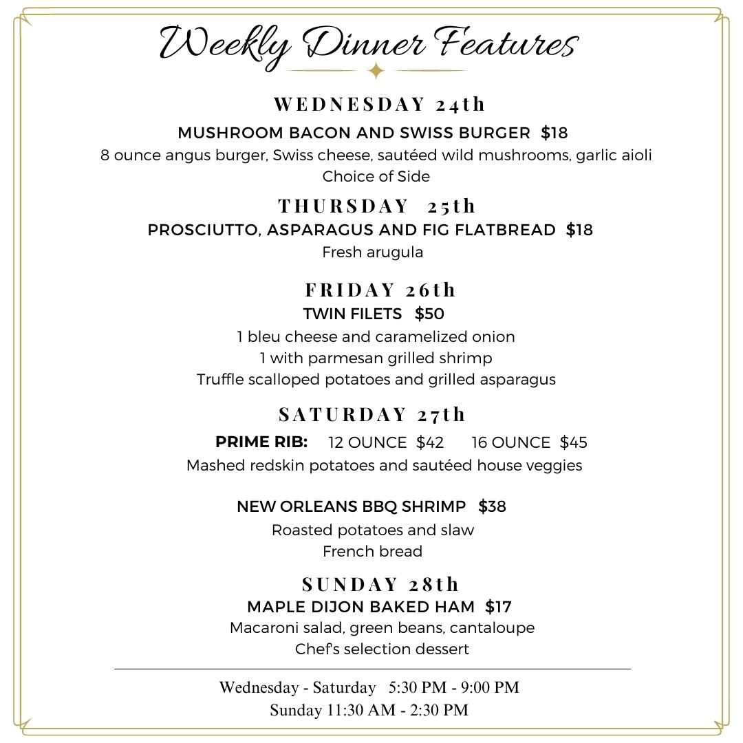 CateecheeGC's tweet photo. Waterfall Grille Weekly Dinner Features!😍 - https://t.co/cNqQx0d0ws https://t.co/2iAt1YXGPK