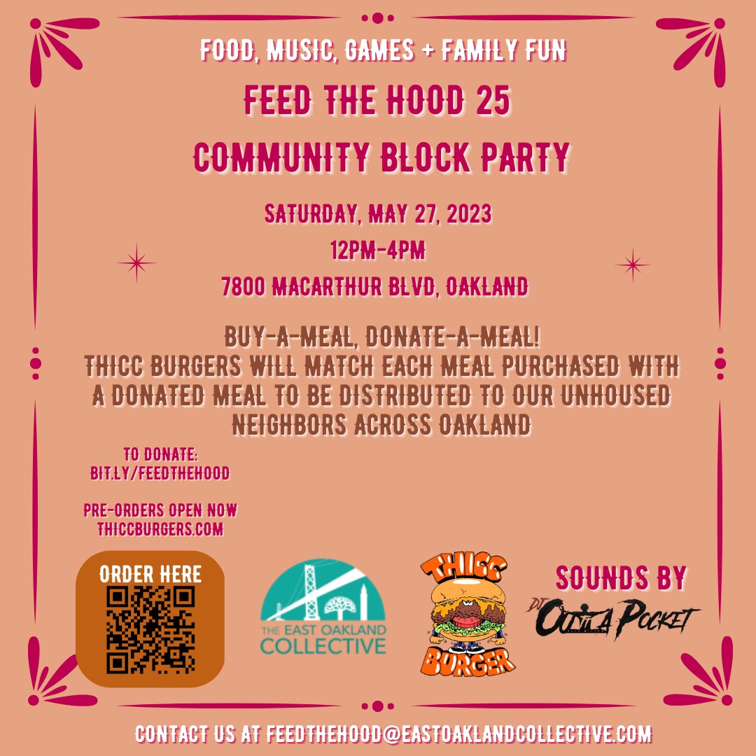 Don't forget to join us this Saturday at our Feed the Hood Block Party + take this survey on homelessness budget priorities in Oakland - mailchi.mp/eastoaklandcol…