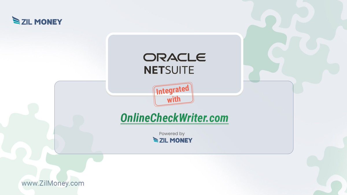 ZilMoney's tweet image. OnlineCheckWriter.com enables users to import invoices, bills, and associated payees for a seamless data transition with the Oracle NetSuite Integration.

Learn more: onlinecheckwriter.com/oracle-netsuit…

#NetSuiteIntegration #FinancialManagement