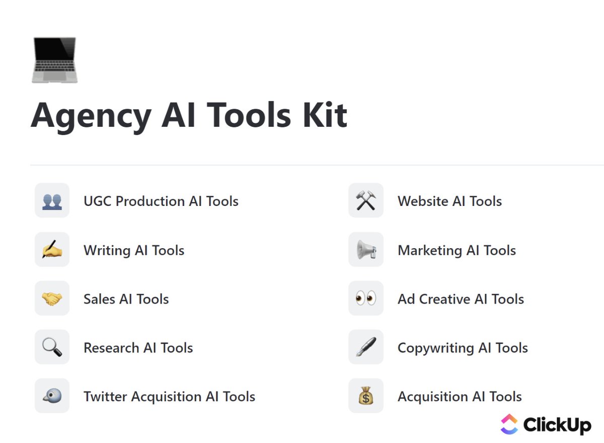 Kids are earning 10k/month with AI tools 

So, I have prepared an AI Tools kit for Agency 

And for 24 hours, it's FREE

1. Follow me (so I can DM you)
2. RT this tweet
3. Reply "Tools"