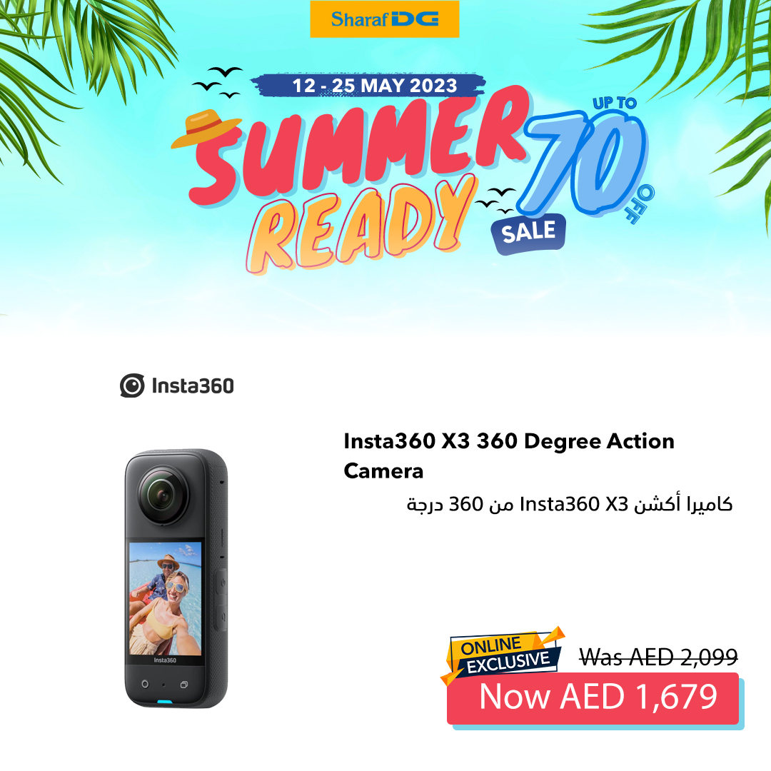 ONLINE EXCLUSIVE: Capture great deals at SharafDG.com with Summer Ready Sale. Shop Now: bit.ly/43kZqks

#SharafDG #Offers #Cameras #OnlineExclusive #SummerSale