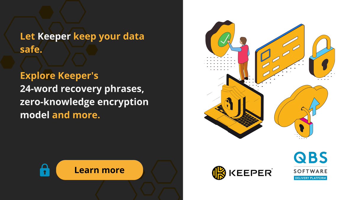 🔑 @keepersecurity's 24-word recovery enables safer recovery of #Keeper vaults.
🔑 Keeper's platform ensures #ZeroTrustSecurity. Data is only decrypted on synchronized devices.

➡ Learn more: ow.ly/3mm750Ovees

#DataProtection #CyberSecurity #PasswordManagement