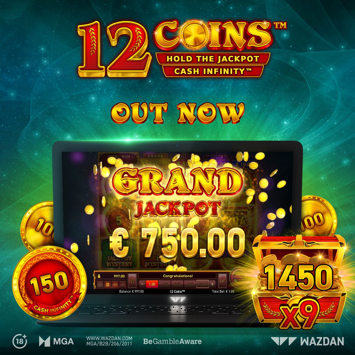 Do you hear the reels spinning? It’s the sound of 12 Coins™ which is out NOW! &#128293;

Spin more reels and land more coins for the biggest prizes of them all! &#128176;

+18 | Play responsibly

