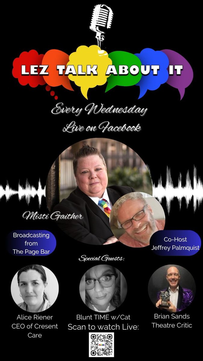 Misti Gaither (@gaithermisti) on Twitter photo Tonight .. 6pm .. Join us @ The Page Bar @ the corner of Toulouse and N. Rampart! or click on the QR code to watch the show LIVE !!
Hosted By Misti Gaither and co host <a href="/JPalm928/">Jeffrey Palmquist</a>
Watch, Like & Comment during for your chance to win a Bag of Swag donated by @bourbonpride !! Tonight .. 6pm .. Join us @ The Page Bar @ the corner of Toulouse and N. Rampart! or click on the QR code to watch the show LIVE !!
Hosted By Misti Gaither and co host <a href="/JPalm928/">Jeffrey Palmquist</a>
Watch, Like & Comment during for your chance to win a Bag of Swag donated by @bourbonpride !!