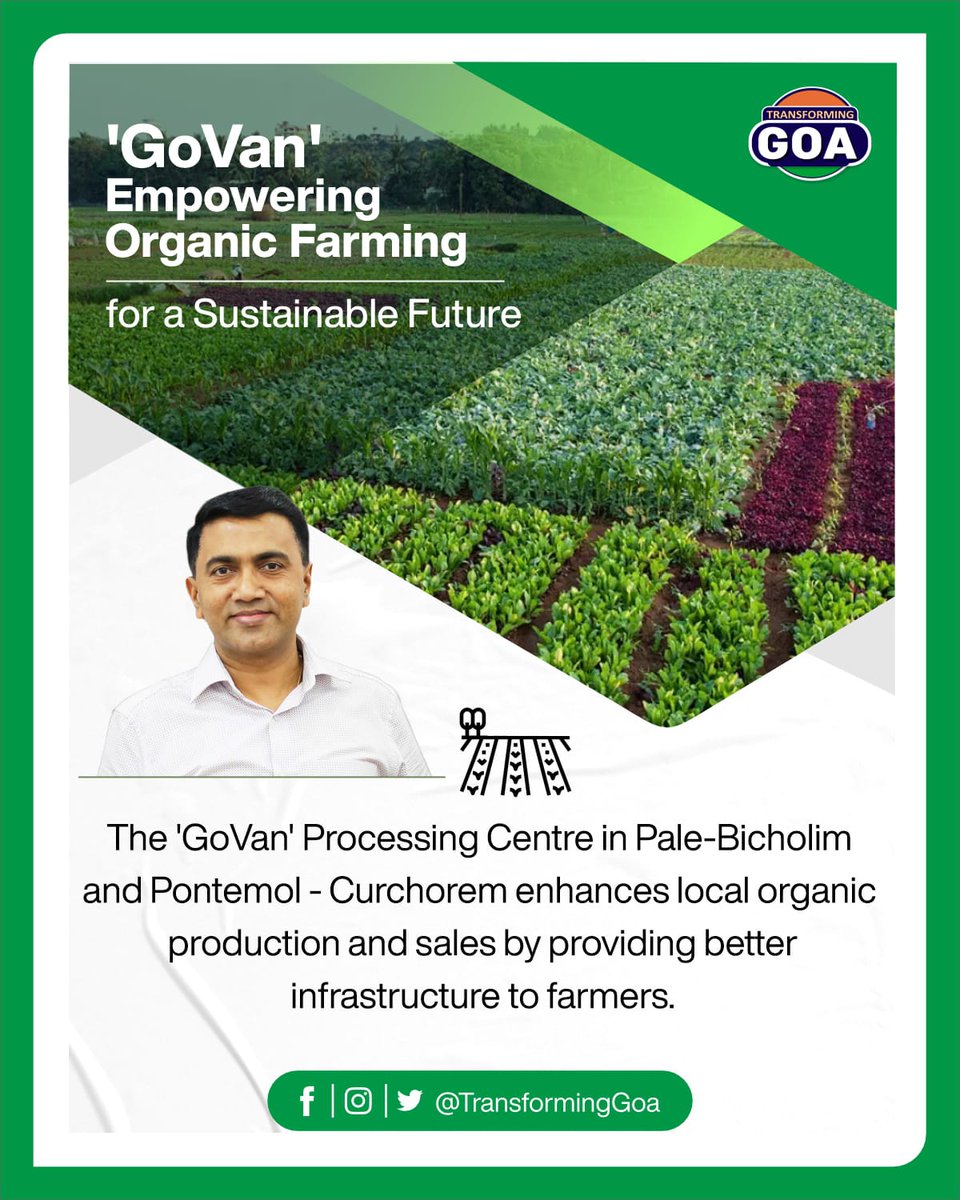 'GoVan' Empowering Organic Farming for a Sustainable Future

#goa #GoaGovernment #TransformingGoa #facebookpost #bjym #bjymgoa #govan #organicfarming