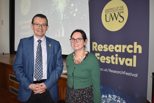 UWS_PGR's tweet photo. Congrats to @liusaidhbeattie recipient of #ResearcherDevelopmentAward at #UWSResearchFestival. Great to learn about your research via #PGRPoster & #3MTFinal. Huge well done and so sorry about the mixup with your Certificate! https://t.co/nLsWPR3Hjt