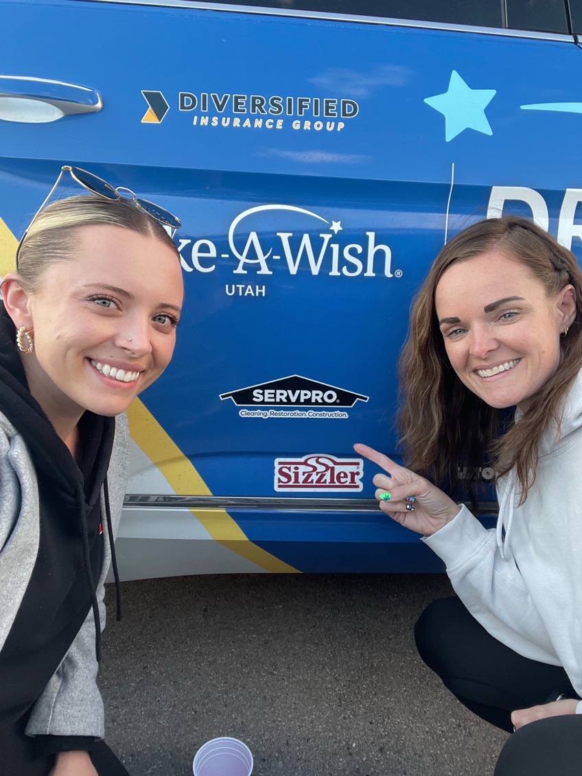 Driving hope, one mile at a time 🚗 Our marketing team is proud to support the Make a Wish Drive for Wishes and help make a difference in the lives of children in need 💙 Servpro's logo proudly on display, as we join forces to create brighter futures 💪