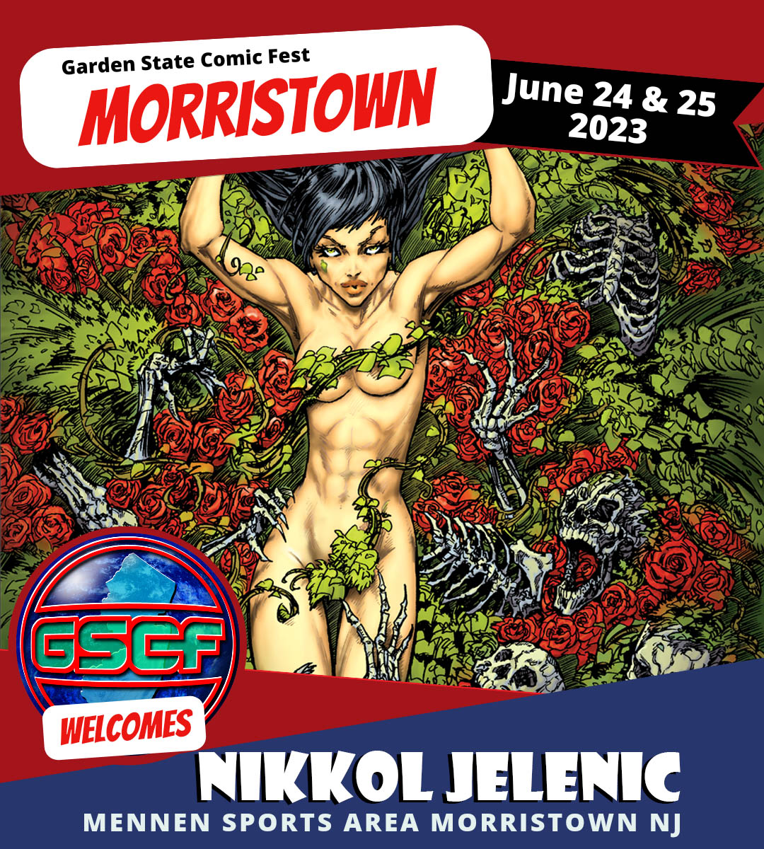 Nikkol is an American #horror illustrator, #comicbook creator &amp; cover artist. While creating fantastic &amp; gory tales for her own #comics &amp; freelancing pin ups &amp; painted canvas works. #NikkolJelenicArt #GSCF #comiccon