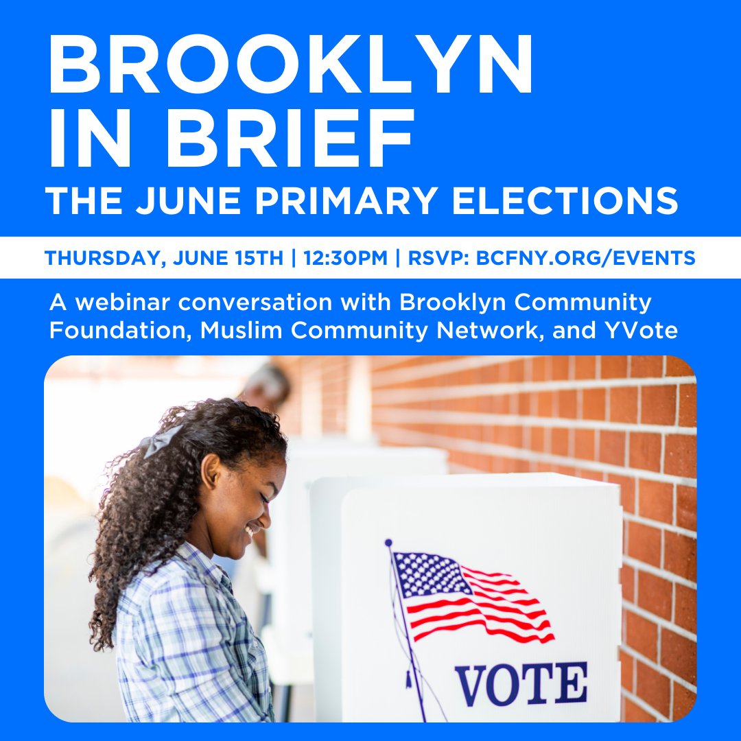 Join us for a webinar on the upcoming NYC Primary Elections on 6/15 @ 12:30PM. We'll discuss the nuances of the primaries w/ our partners <a href="/MCNNY/">Muslim Community Network</a> + <a href="/YVoteNY/">YVote</a>, like how the entire <a href="/NYCCouncil/">New York City Council</a> is up for re-election + recent large-scale redistricting. RSVP: bcfny.org/events