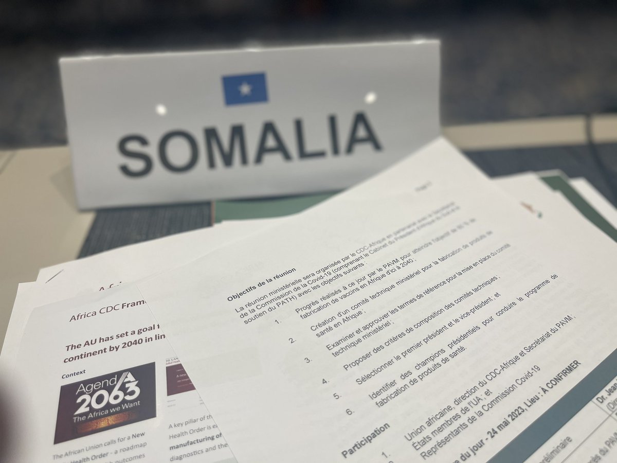Alongside the ongoing #WHA76, @AfricaCDC organized side line meeting on the establishment of a harmonized africa health manufacturing platform. This will increase health security and coordination among African countries. #AfricanVaccineManufacturing.