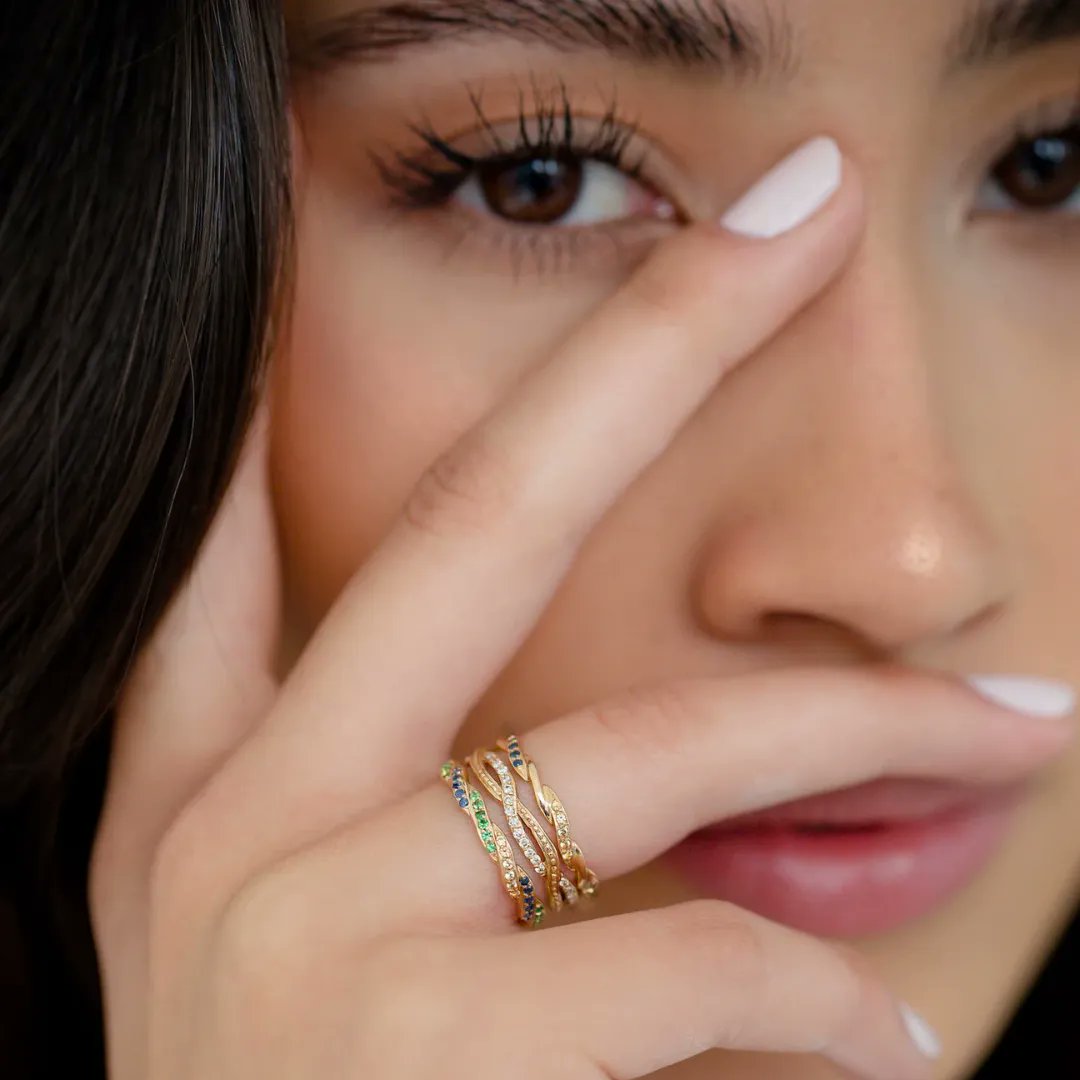 Who doesn't love a gemstone colour pop? Our Levant Braided Ring is expertly handcrafted with blue sapphire, tsavorite and yellow sapphire. buff.ly/3Mi7D1U 

#jewelry #rings #handcrafted #gemstones