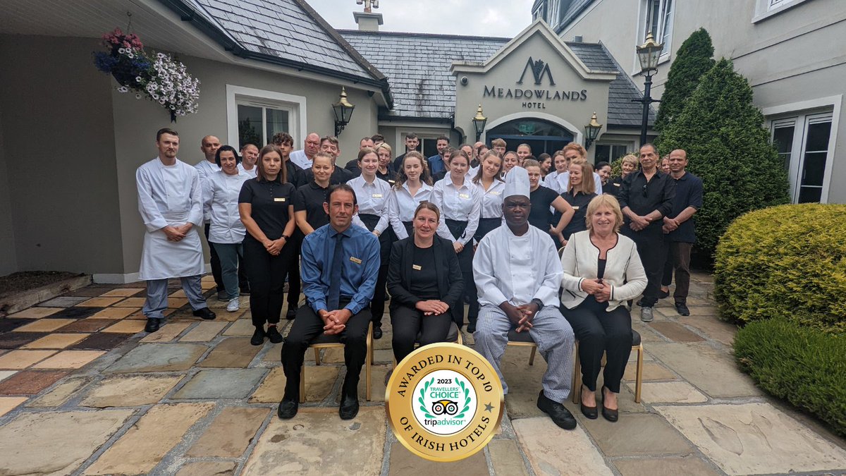 Meadowlands Hotel (@meadowlandshot) on Twitter photo Wow!!  We are so excited to receive the news that we ranked No. 6 in Trip Advisor’s Traveller’s Choice Awards 2023.  This award comes as we celebrate 25 Years in Irish Hospitality and is a true reflection of our fabulous staff. Wow!!  We are so excited to receive the news that we ranked No. 6 in Trip Advisor’s Traveller’s Choice Awards 2023.  This award comes as we celebrate 25 Years in Irish Hospitality and is a true reflection of our fabulous staff.