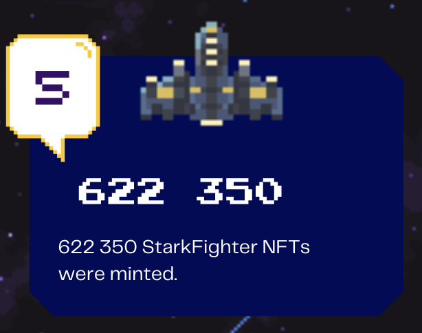 5/ +620K StarkFighter NFTs were minted.