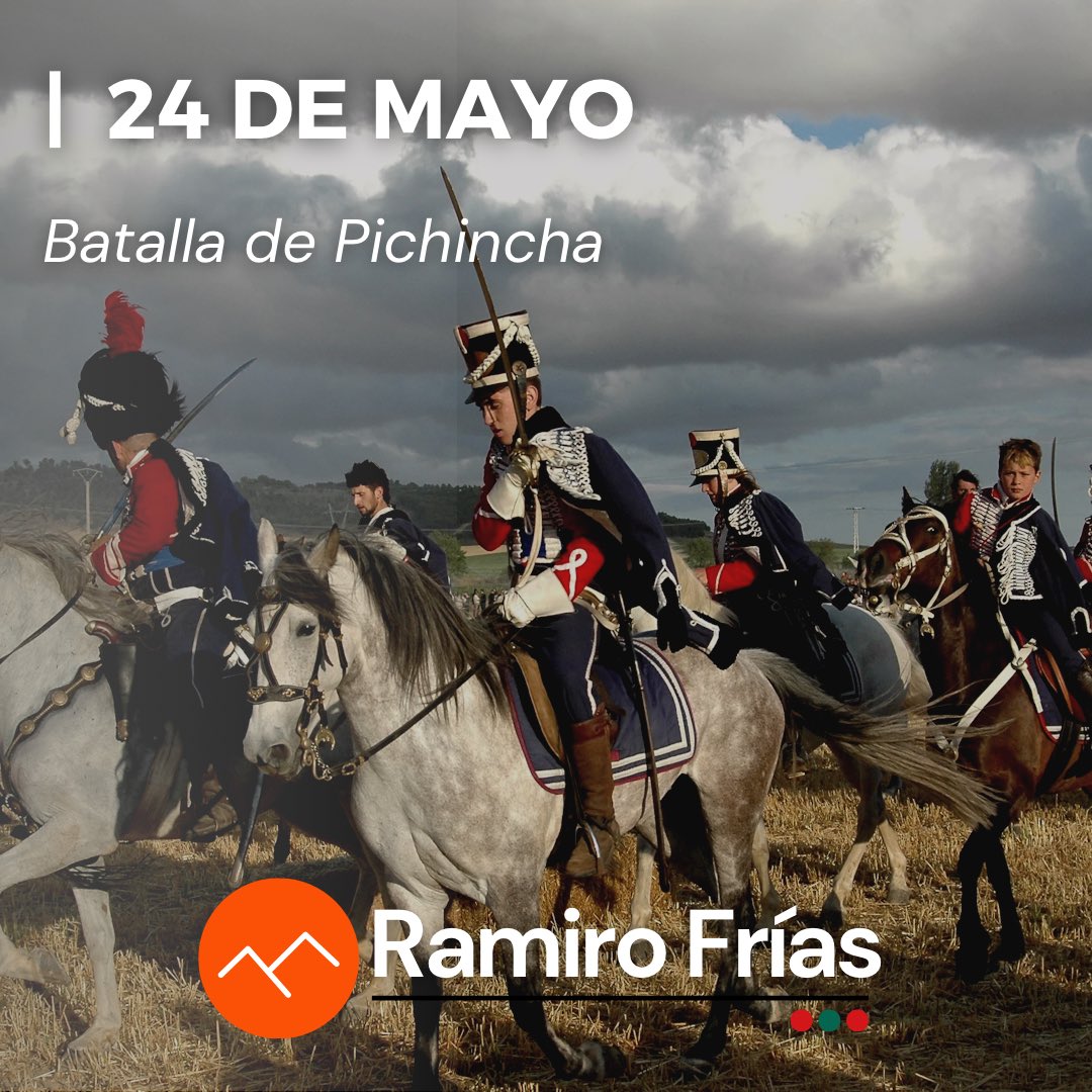𝟮𝟰 𝗱𝗲 𝗠𝗮𝘆𝗼 | 𝗕𝗮𝘁𝗮𝗹𝗹𝗮 𝗱𝗲 𝗣𝗶𝗰𝗵𝗶𝗻𝗰𝗵𝗮

Rendimos homenaje a los 201 años de la gesta libertaria de la Batalla de Pichincha. ¡Hagamos honor a estos héroes siguiendo su ejemplo y defendiendo nuestra libertad con coraje y honor!