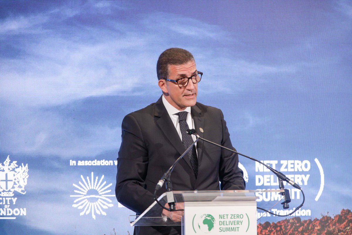 Speaking on behalf of HE Sameh Shoukry, #COP27’s President, Amb. Sherif Kamel of Egypt emphasized at #NZDS by the @CityOfLondon the Egyptian presidency’s commitment and focus on the Just Transition program, a key milestone from Sharm El-Sheikh to advance climate action.