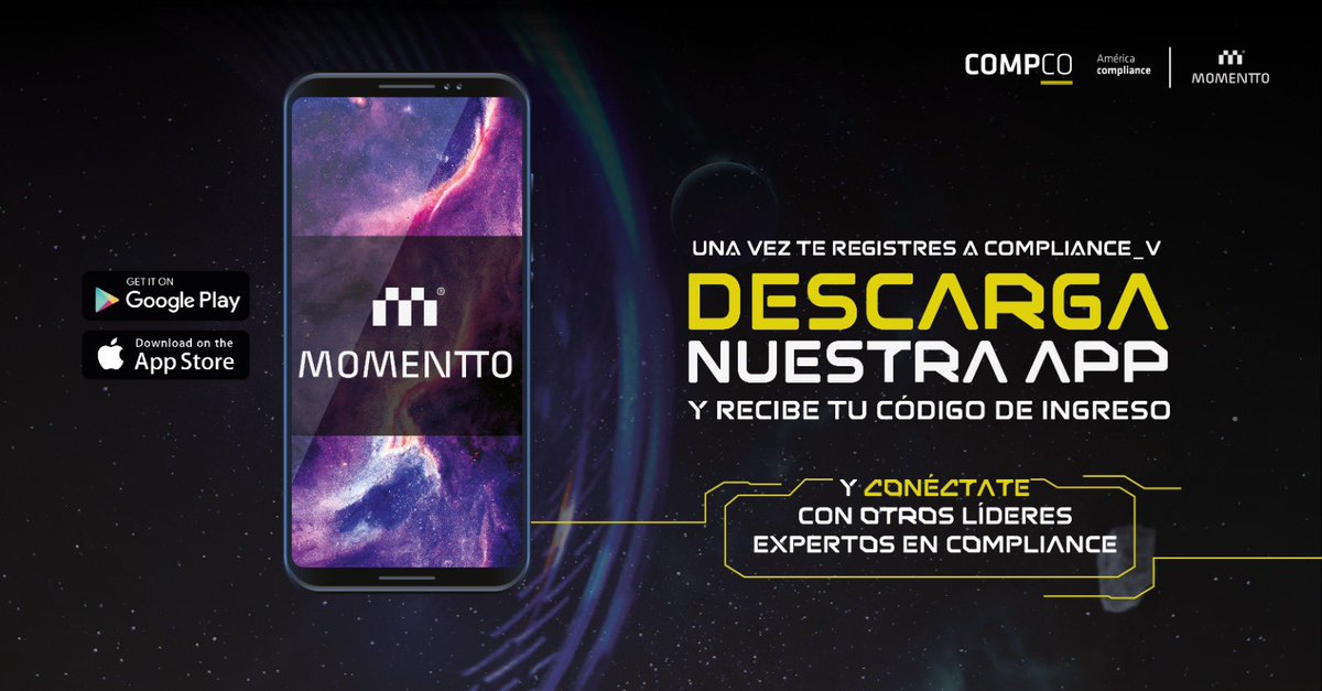 MomenttoLegal's tweet photo. #APP
#DescargaLaAppParaIngreso
#EventoComplianceV
#CodigoDeIngreso
#AppComplianceV
#IngresoAlEvento
#DescargaLaAppAhora
#ComplianceVApp
#Compliance
#ComplianceV
#Momentto
#AméricaCompliance
#COMPCO
@GooglePlay @AppStoreES https://t.co/n4okkDo24W