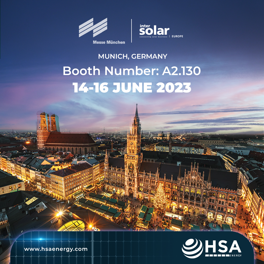 hsaenerji's tweet photo. 📢 As HSA Energy we are attending Intersolar Europe 2023 exhibition between 14-16 June.
We are pleased to meet you in our booth A2.130 to introduce you HSA Energy and Blue Pine Solar Modules!

#hsa #hsaenerji #hsaenergy #maviçam #bluepine #solareurope #intersolar https://t.co/4ViNzrlONW