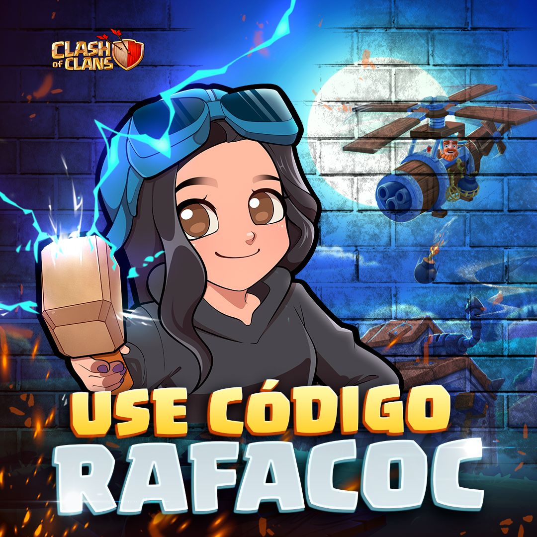 Salve Clã!😍
Passando pra lembrar que se você for comprar algo na loja do <a href="/ClashofClans/">Clash of Clans</a> ou qualquer outro joguinho da <a href="/supercell/">Supercell</a>... Use o código RAFACOC ⚔️
<a href="/BrawlStars/">Brawl Stars</a> <a href="/hayday/">Hay Day</a>

link.clashofclans.com/pt?action=Supp…