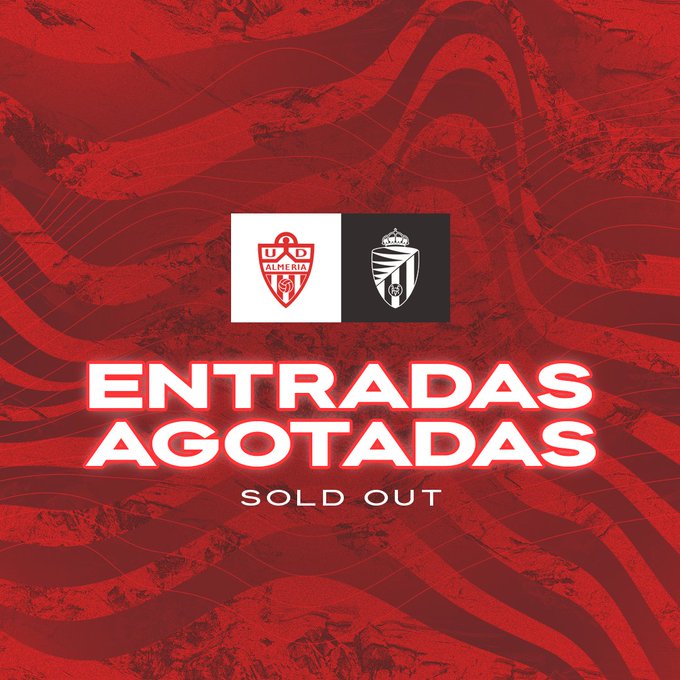 ⚠️ Tickets für #AlmeríaRealValladolid ausverkauft!
▪️ Die Plattform bleibt geöffnet ...