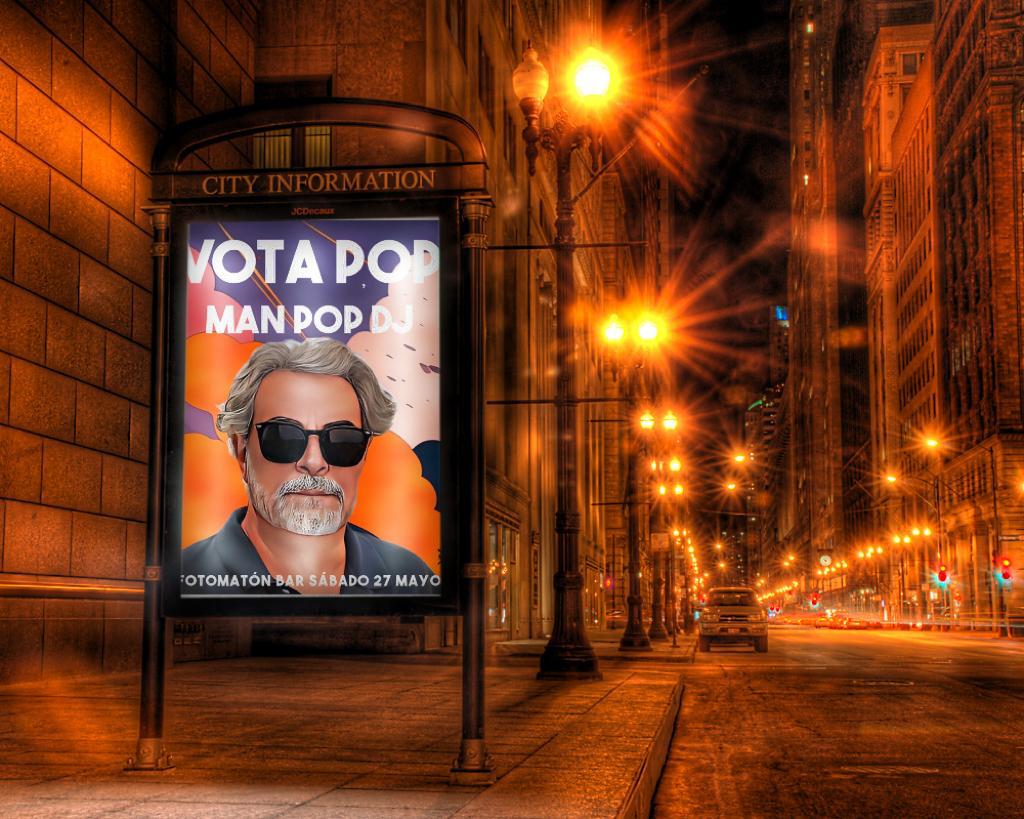 💥BOOM!💥 
Abróchense los cinturones que vienen curvas, en tiempo de descuento me presento en campaña para enarbolar la bandera de lo evidente, VOTA POP. 
El sábado en el <a href="/FotomatonBar/">Fotomatón</a>, jornada de reflexión, daré a conocer el resto de mi programa. Allí os veo.
Arte <a href="/nigotadefeas/">Nigotadefeas</a>